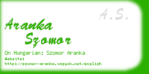 aranka szomor business card